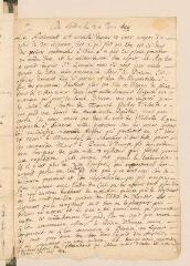 2 vues  - Copie d\'une lettre relative aux levées de troupes lors de la Seconde Révolution anglaise.- Londres, 24 janvier 1689 (ouvre la visionneuse)