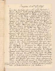 2 vues  - Copie d\'une lettre relative aux levées de troupes lors de la Seconde Révolution anglaise.- d\'Angleterre, 26 novembre 1689 (ouvre la visionneuse)