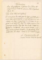 4 vues  - Traduction en français d\'une lettre des Bourgmestre et Conseil de Zurich aux syndics et Conseil de Genève.- 17 novembre 1719 (ouvre la visionneuse)