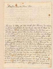 4 vues  - Lettre autographe signée avec cachet d\'Isaac Senebier à Louis Tronchin.- La Tour, 13 novembre 1699 (ouvre la visionneuse)