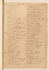 4 vues Table des matières [d'un manuscrit de 154 feuillets, ou renvoyant aux numéros de session du synode?], intitulée 