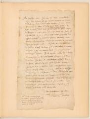 2 vues Tronchin, Théodore. Lettre autographe signée avec cachet à sa femme Theodora Rocca.- Dordrecht, 15/25 décembre 1618