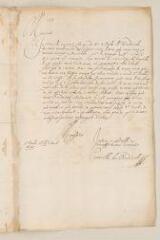 2 vues  - Brederode, Corneille de, neveu de Pieter Cornelis van Brederode. Lettre autographe signée avec cachet à Théodore Tronchin.- Bâle, 16/26 avril 1635 (ouvre la visionneuse)