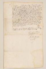 2 vues Brederode, Pierre Corneille de. Lettre autographe signée avec cachet à Théodore Tronchin.- Bâle, 18/28 janvier 162[5?]