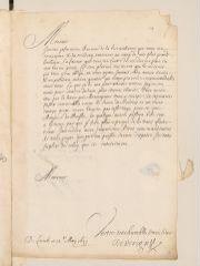 2 vues  - Verigny, de. Lettre autographe signée \'De Verigny\' à Théodore Tronchin.- Zurich, 12 mai 1633 (ouvre la visionneuse)