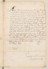 2 vues Henri II, duc de Rohan. Lettre signée, non autographe, à Théodore Tronchin.- Coire, 18 avril 1634