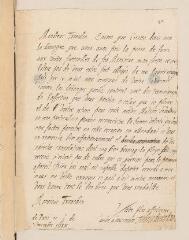 2 vues  - Anne de Rohan, soeur du duc Henri II de Rohan. Lettre autographe signée à Théodore Tronchin, le remerciant pour sa harangue prononcée aux funérailles de son frère.- Paris, 5 novembre 1638 (ouvre la visionneuse)