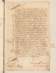 2 vues  - Henri II, duc de Rohan. Lettre non autographe, avec cachet, à Théodore Tronchin.- Coire, 23 novembre 1632 (ouvre la visionneuse)