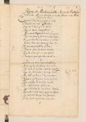 24 vues Cahier de poèmes funèbres d'Anne de Rohan.- sans date