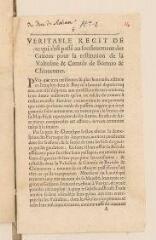 8 vues  - [Henri II de Rohan]. Imprimé intitulé \'Veritable recit de ce qui s\'est passé au souslevement des Grisons pour la restitution de la Valtoline et comtés de Bormio et Chiavennes\'.- sans lieu, [vers 1637] (ouvre la visionneuse)