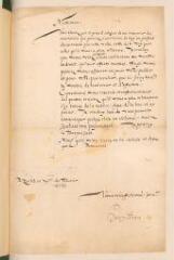 2 vues  - Brem, Henry. Lettre autographe signée avec cachet à Théodore Tronchin.- Zurich, 26 février 1633 (ouvre la visionneuse)