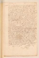 2 vues  - Auteur non identifié. Lettre signée d\'un monogramme indéchiffrable, sans adresse.- Ceconi di T., 4 février 1634 (ouvre la visionneuse)