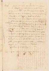2 vues Tronchin, Théodore. Minute autographe d'une lettre à Maria Belgia, princesse de Portugal.- Genève, 18 juin 1629