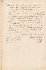 2 vues  - Öch, Louis Frédéric. Lettre autographe signée à Théodore Tronchin.- Genève, 12 août 1629 (ouvre la visionneuse)