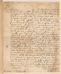 2 vues [Gouret, Elie], seigneur de La Primaye, [surintendant des princesses du Portugal]. Lettre autographe signée à Théodore Tronchin.- Delft, 11 mars 1630