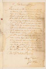 2 vues Tscharner, Johann. Lettre autographe signée à Théodore Tronchin.- Coire, 17 juin 1634