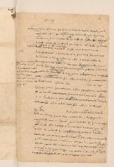 4 vues [Bèze, Théodore de]. Minute, de la main de Catherine Plan, d'une lettre à Henri IV.- Genève, 29 mars/8 avril 1599