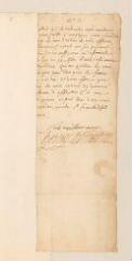 2 vues Henri de Bourbon, prince de Condé. Fragment d'une lettre à Théodore de Bèze. - Franckenthal, 1580