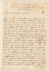 4 vues  - Desmarest, [Samuel]. Copie d\'une lettre à la Compagnie des pasteurs de Genève.- Groningue, 18/28 octobre 1669 (ouvre la visionneuse)