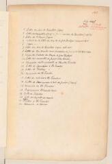 2 vues Table des documents du volume, de la main d'Henry Tronchin.- sans date