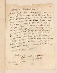 2 vues Spanheim, Frédéric. Lettre autographe signée avec cachet à Théodore Tronchin.- Leyden, 5 février 1647