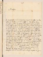 4 vues Tronchin, Louis. Lettre autographe signée avec cachet à [Jacques] Grenus, syndic de Genève, à Berne.- Genève, 19 septembre 1671