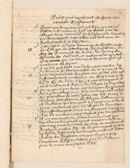 4 vues Note, d'une main non identifiée, contre l'adoption des thèses de 1649 en règlement de la Compagnie des pasteurs.- [vers 1669]
