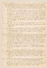 4 vues  - Exposé de 9 points concernant le sieur de Hauteroche, Mr de Réau, le \'cocher\' [vicomte de Tavannes], le sieur de Chalonge, sans signature, de la même main que Arch. Tronchin 3/100.- [peu après le 27 septembre 1588] (ouvre la visionneuse)