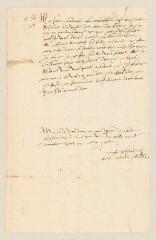 2 vues  - Doultre. Lettre à Monsieur de Danpierre, au sujet de la vente d\'une terre par \'Madame la mareschale\'.- Le Pally, 16 décembre 1588 (ouvre la visionneuse)