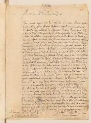 2 vues Chouet, Pierre. Lettre autographe signée à son beau-frère Louis Tronchin à Lyon lui annonçant la mort de son père Théodore Tronchin.- Genève, 23 novembre 1657