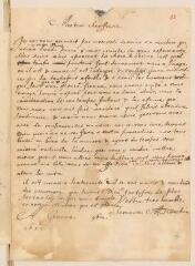 4 vues Tronchin, M[arie]. Lettre autographe signée à son frère Louis Tronchin à Lyon au sujet de la maladie de leur père.- Genève, novembre 1657
