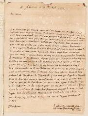4 vues Gaussen, Etienne. Lettre autographe signée à Louis Tronchin à Genève.- Saumur, 25 octobre 1666