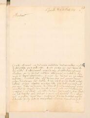 4 vues  - Le Clerc, Jean. Lettre autographe signée avec trace de cachet à Louis Tronchin.- Grenoble, 6 mars 1679 (ouvre la visionneuse)