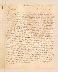 4 vues  - Sterky, Jérémie. Lettre autographe signée avec cachet à Louis Tronchin.- Berne, 22 juin 1679 (ouvre la visionneuse)