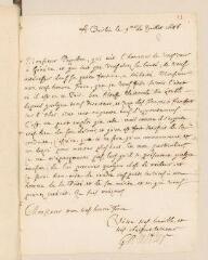 4 vues  - Gaultier, François de, sieur de Blancard. Lettre autographe signée avec cachet à Louis Tronchin.- Berlin, 9 juillet 1686 (ouvre la visionneuse)