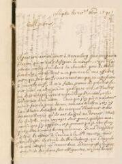 4 vues  - Chappuzeau, Samuel. Lettre autographe signée à Louis Tronchin.- Leipsic, 20 octobre 1671 (ouvre la visionneuse)
