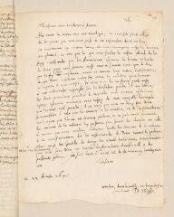 2 vues  - Wyss, David. Lettre autographe signée avec cachet à Louis Tronchin.- sans lieu, 22 août 1675 (ouvre la visionneuse)