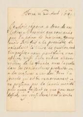 4 vues  - Erlach, Sigmund d\'. Lettre autographe signée à Louis Tronchin.- Berne, 20 août 1681 (ouvre la visionneuse)