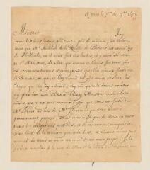 4 vues  - La Trémoille, Marie Charlotte de. Lettre signée à Louis Tronchin.- Jena, 7 novembre 1672 (ouvre la visionneuse)