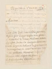 4 vues  - Dohna, Frédéric de. Lettre signée à Louis Tronchin.- D\'Epessole, 3 décembre 1679 (ouvre la visionneuse)