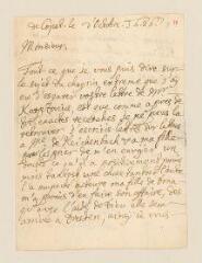 4 vues  - Dohna, Frédéric de. Lettre autographe signée à Louis Tronchin.- Coppet, octobre 1686 (ouvre la visionneuse)
