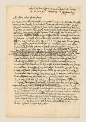 4 vues  - Tronchin, Louis. Minute d\'une lettre à François Jacques Lefort, premier général des gardes de leurs Majestez Czariennes.- 1er mai 1694 (ouvre la visionneuse)