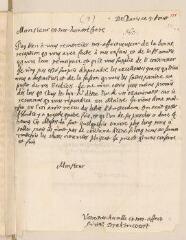 2 vues Drelincourt, Charles. Lettre autographe signée avec cachet à Louis Tronchin.- sans lieu, 3 août [année non indiquée]