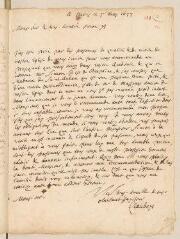 4 vues Claude, Jean. Lettre autographe signée à Louis Tronchin.- Paris, 5 mai 1677