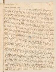 2 vues  - Daillé, Jean. Lettre autographe signée avec cachet à Louis Tronchin.- Paris, 29 mai 1657 (ouvre la visionneuse)