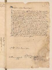 2 vues  - Mestrezat, Jean. Lettre autographe signée avec cachet à Louis Tronchin.- Paris, 24 novembre 1654 (ouvre la visionneuse)