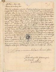 2 vues  - Daillé, Jean. Lettre autographe signée avec cachet à Louis Tronchin.- Paris, 1er mars 1661 (la lettre n\'est pas à sa place chronologique) (ouvre la visionneuse)