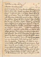 4 vues  - Daillé, Jean. Lettre autographe signée avec cachet à Louis Tronchin.- Paris, 17 mai 1661 (ouvre la visionneuse)