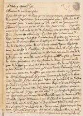 2 vues  - Daillé, Jean. Lettre autographe signée avec cachet à Louis Tronchin.- Paris, 9 septembre 1661 (ouvre la visionneuse)