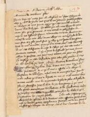 2 vues  - Daillé, Jean. Lettre autographe signée avec cachet à Louis Tronchin.- Paris, 21 février 1662 (ouvre la visionneuse)